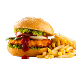 8. Chicken Burger & Chips 